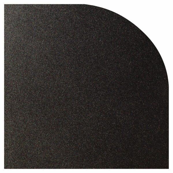 Ember King textured black rounded corner hearth pad