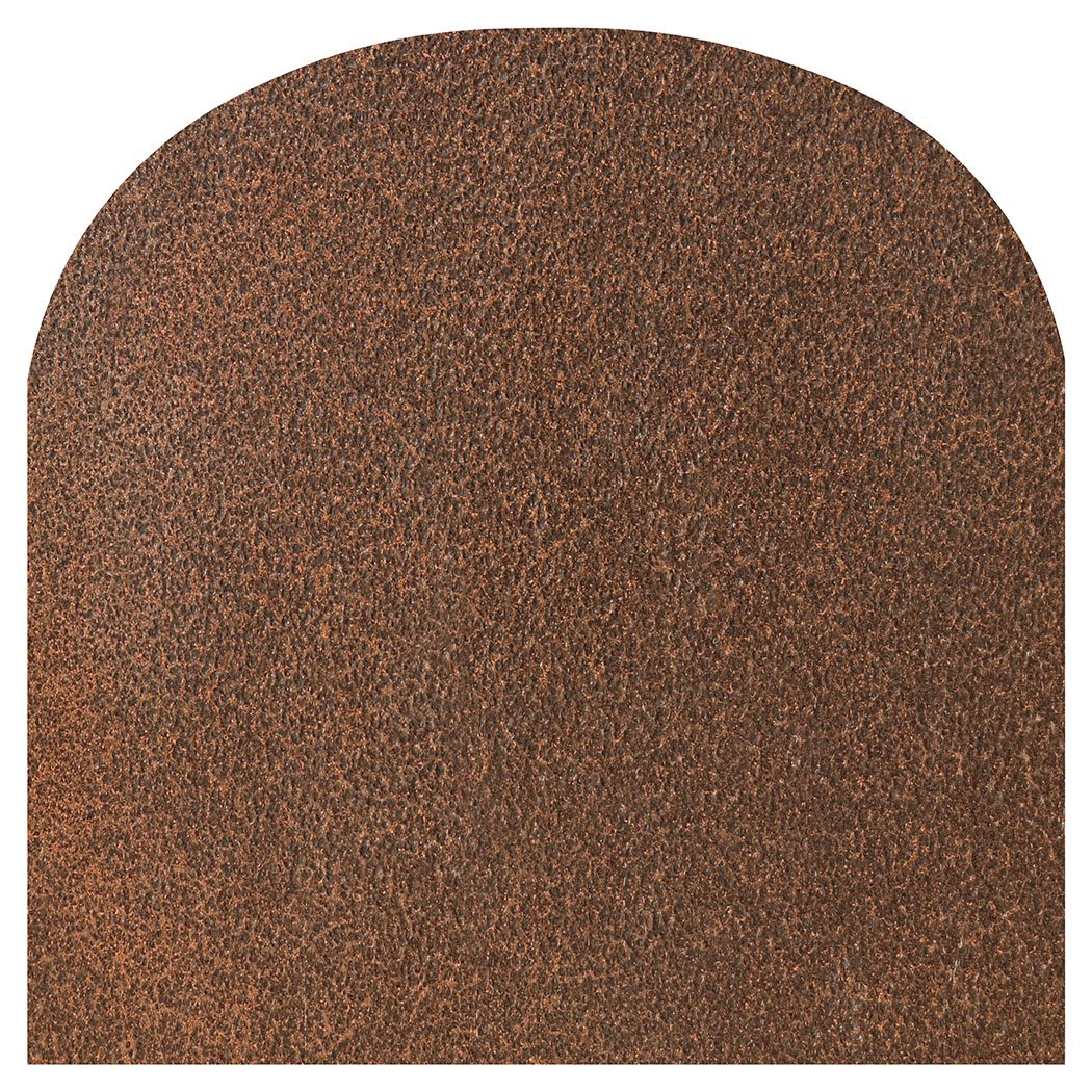 Ember King cocoa vein rounded front hearth pad