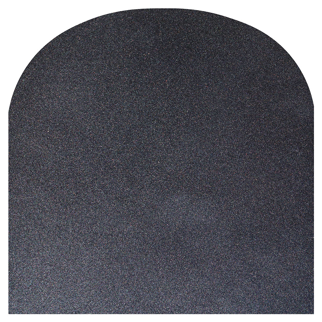 Ember King silver shadow rounded front hearth pad