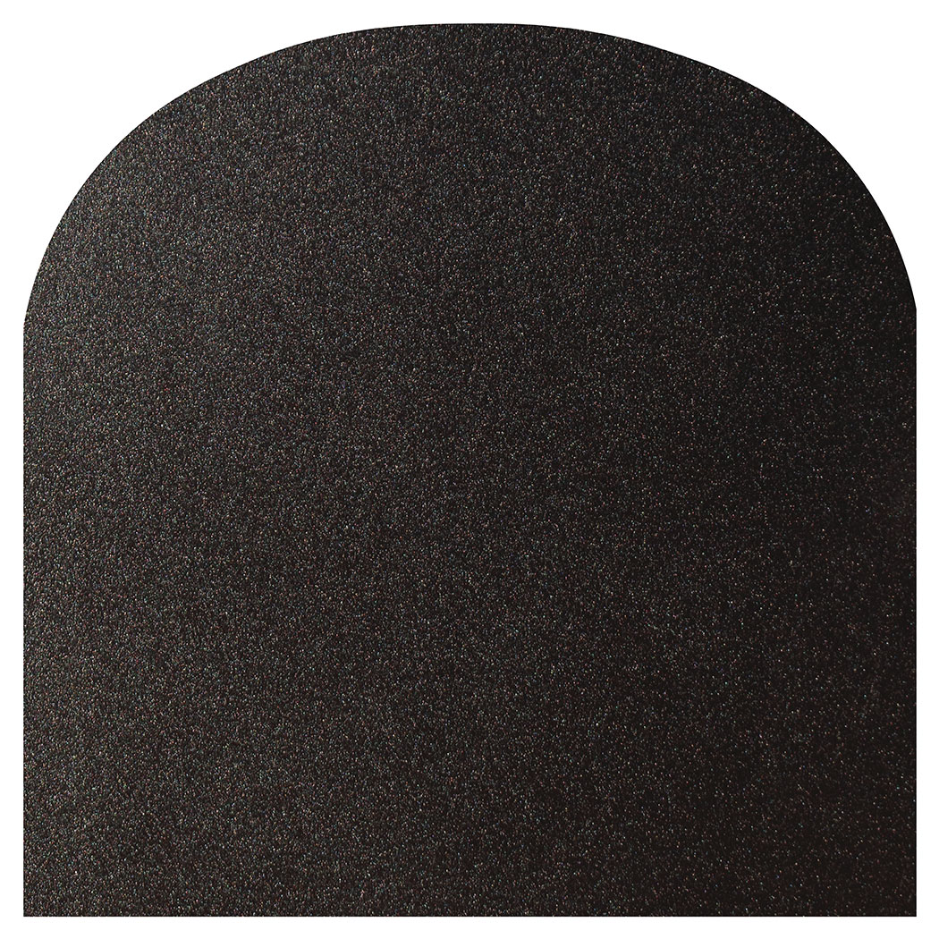 Ember King textured black rounded front hearth pad